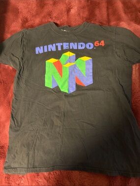Nintendo 64 Black Graphic Tee - Nintendo Brand Shirt